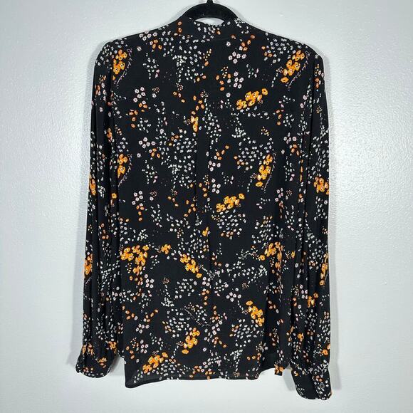 Zadig & Voltaire Blouse Taos Spark Flower Floral Button Up Long Sleeve Shirt XS - Picture 3 of 9